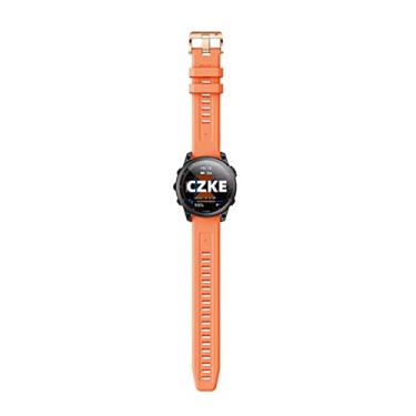 Imagem de WIKUNA Pulseira de silicone com fivela de ouro rosa para Garmin Fenix 5S Plus 6S Pro 7S pulseira 20mm pulseira de substituição para Garmin Instinct 2S (cor: laranja, tamanho: 20mm instinct 2S)