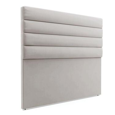 Imagem de Cabeceira Para Cama Box Casal 140 Cm Veludo Cinza