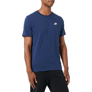Imagem de Nike Men's Sportswear Club T-Shirt AR4997-410 Size 2XL Midnight Navy/White