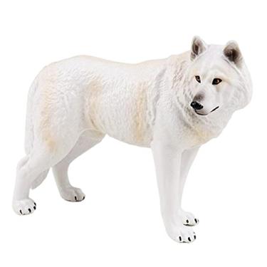 Imagem de Miniaturas de Simulação de Animais Miniatura Realista Modelo Animal para Decoração de Mesa Presente de Aniversário Educação Brinquedos Topos de Bolo C, Branco