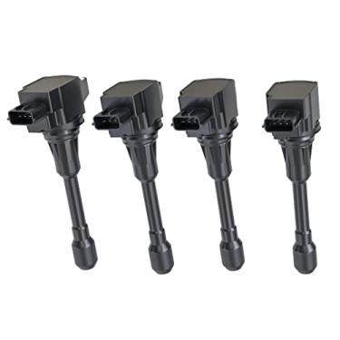 Imagem de Conjunto de 4 bobinas de ignição – Serve para Nissan Altima 2.5L, Sentra, Rogue, Cube, Versa, Infiniti QX60 Hybrid, FX50, M56 – Substitui 22448JA00C, IGC0002, C1696, 22448ED000, 22448JA00A, UF549