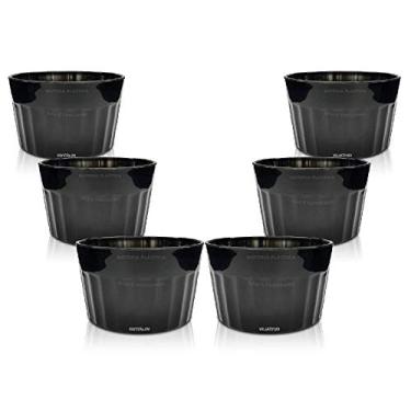Imagem de Kit 6 Ramequins Preto Polipropileno - Tigela Ramequim KrystalON