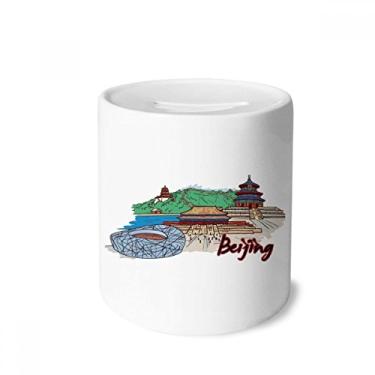 Imagem de DIYthinker Tian Men Ninho de pássaro Pequim China caixa para dinheiro caixa de cerâmica porta-moedas presente de cofrinho