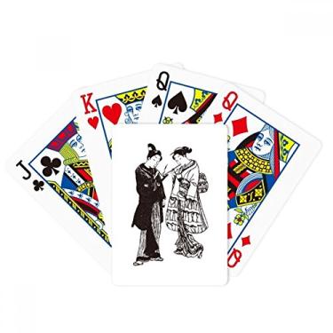 Imagem de DIYthinker Japan Sketch Jogo de tabuleiro divertido de pôquer com arte em estilo japonês