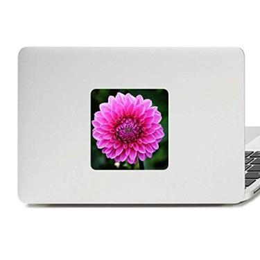 Imagem de Adesivo de vinil para laptop com flores grandes rosa lindas folhas verdes para decoração de PC