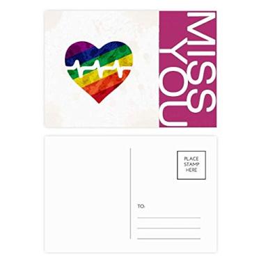 Imagem de Conjunto de cartões postais Heart Electron LGBT Rainbow Miss 20 peças