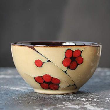 Imagem de JLXZHOME Tigela de cerâmica criativa pintada à mão, tigela de estufa, restaurante, louça, B, 11 cm