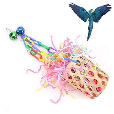 Imagem de 01 Gaiola de forragem para papagaios, brinquedos de mastigar pássaros seguros para pássaros