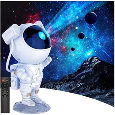 Imagem de Projetor de luz de astronauta – Projetor de galáxia rotativo de 360° Projetor de estrela para crianças e adultos – 7 efeitos de nebulosa, projetor de céu noturno e luzes espaciais