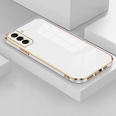 Imagem de Capa de telefone com moldura quadrada galvanizada para Samsung Galaxy S22 S21 S20 FE S10 Plus Note 20 20 Ultra 10Lite A13 A32 A52 A20, branco, para A13 4G