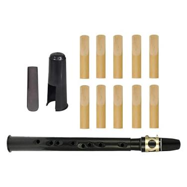 Imagem de Dynwave Mini saxofone de bolso, instrumento de sopro mini sax inclui bocal, palhetas, bolsa de transporte, tabela de dedilhado, fácil de tocar, conjunto