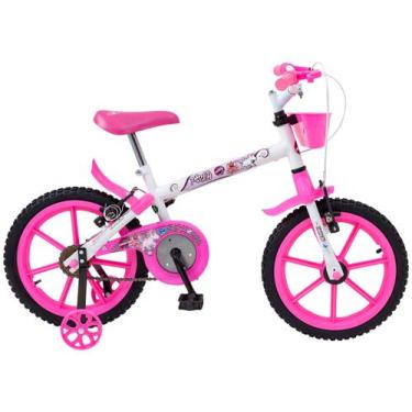 Imagem de Bicicleta Infantil Aro 16 Track Bikes Pinky Wr - Branca E Rosa Com Rod