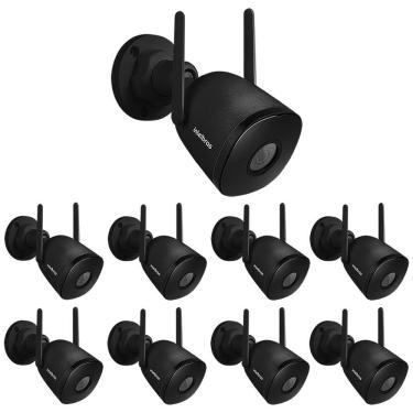 Imagem de Kit 9 Câmeras Inteligente Wi-Fi, Zoom e Áudio Externa iM5 SC Black Intelbras