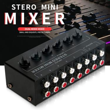 Imagem de Misturador passivo multi-canal  CX600 Mini Mixer estéreo  6 canais