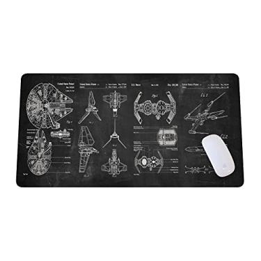 Imagem de Tapete de mouse espacial de nave espacial, console de controle de ficção científica, tapete de mouse grande para mesa, mouse pad gamer, tapete para laptop, acessórios para jogos, acessórios de