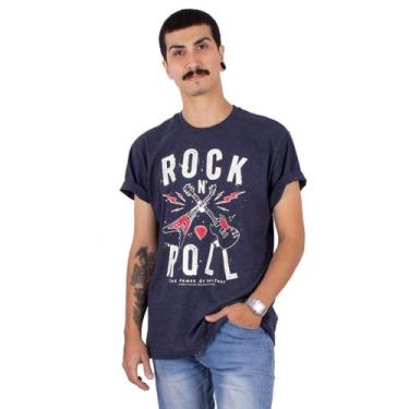 Imagem de Camiseta Guitarra Power Marinho Indigo. - Art Rock