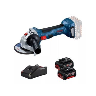 Imagem de Esmerilhadeira Angular à bateria Profissional Bosch GWS 180-LI Brushless 18V SB 700W Com 2 Baterias