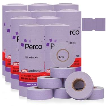Imagem de Perco 1 linha de etiquetas de lavanda - 10 mangas, 80.000 etiquetas de preço em branco para Perco 1 linha preço e armas de data