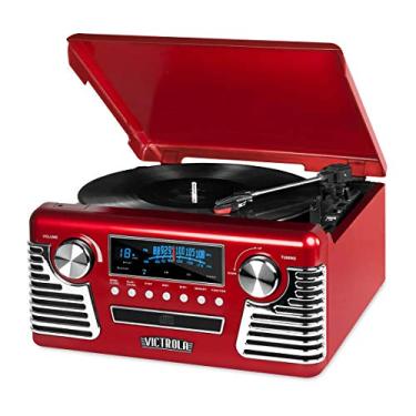 Imagem de Victrola Retrô Record Player Bluetooth Vermelha - V50-200 Red Victrola V50-200-Red