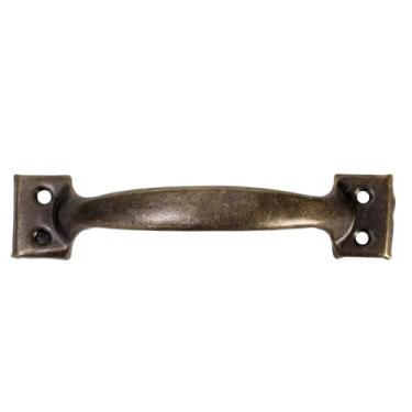 Imagem de Maçaneta de ferro em forma de arco duradouro para móveis, gaveta, guarda-roupa, porta de armário, garagens, galpões, maçaneta de porta, bronze, 6 polegadas