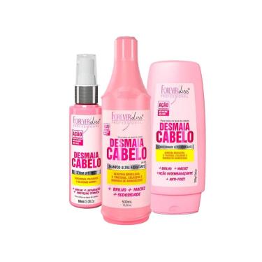 Imagem de Kit Desmaia Cabelo Forever Liss Shampoo 500 ml Cond e Sérum 