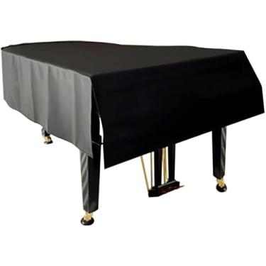 Imagem de Capa de couro para piano de cauda, ​​capa preta para piano de cauda, ​​forro de camurça grossa, capa para piano de cauda grande