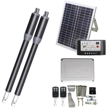 Imagem de Kit de hardware para abridor de portão deslizante automático de energia solar 200KG - Operador de motor de porta oscilante linear único DC elétrico para fácil controle de acesso
