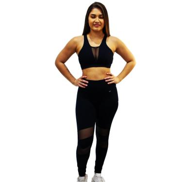 Imagem de Calça fuso de suplex de poliamida DA modas detalhe em tule-Feminino