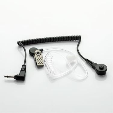 Imagem de DLECNFUN Fone de ouvido de 3,5 mm apenas para alto-falante e microfone da Motorola Kenwood, design trançado de nylon, fones de ouvido comtac de vigilância de tubo acústico de ar, para segurança