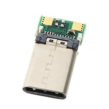 Imagem de chenyang Conector USB C DIY USB 3.1 tipo C 24 pinos macho adaptador de solda de reparo de porta de plugue com placa PCB