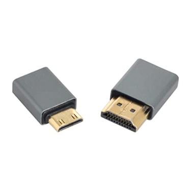 Imagem de chenyang Micro HDMI fêmea para mini HDMI macho e HDMI macho 1.4 adaptador compatível 4K@60hz 2 peças/conjunto