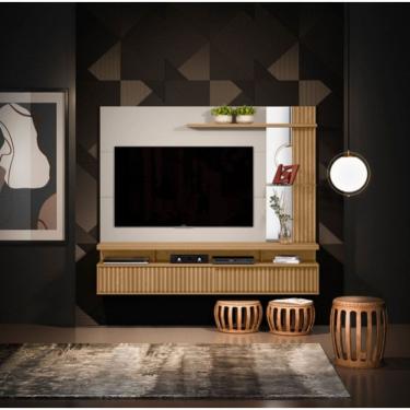 Imagem de Painel Linea Home Maragogi 1,82 Nature / Off White  Tv 60 Polegadas 