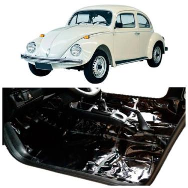 Imagem de Tapete Carpete Assoalho Vinil Verniz PRETO Fusca Todos - MANOS TAPETES