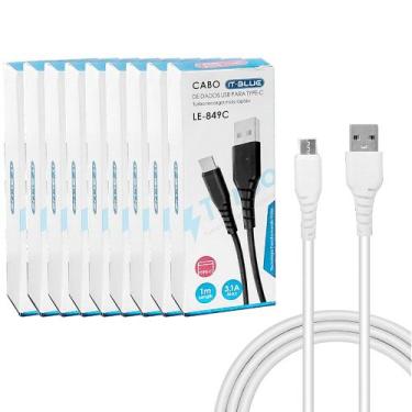 Imagem de Kit 10 Cabos de Carregamento e Dados Tipo C Atacado Revenda - It-Blue,
