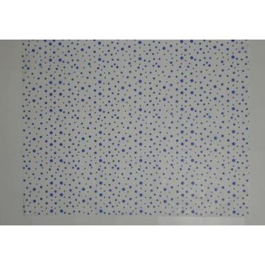 Imagem de Papel de Seda 50x70 Pacote C/50 Unidades estampado - BOLINHAS AZUIS - 