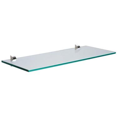 Imagem de Prateleira De Vidro Tramontina Glass Reta Com Suporte Injetado 600x200x8 Mm