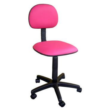 Imagem de Cadeira Secretária Giratória Pistão Fixo Corano - Abeflex, Rosa