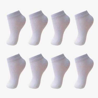 Imagem de Kit Com 12 Pares De Meias Infantil Juvenil Unissex - Naimus, Kit branc
