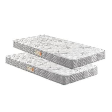 Imagem de Kit 2 Colchões Solteiro D23 Ecoline 88x188x14 - Ecoflex
