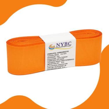 Imagem de Fita Para Laço De Gorgurão Laranja - 22mm C/10 Metros - Nybc