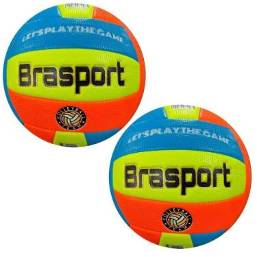 Imagem de Kit 2 Bolas Vôlei Brasport Costurada GB55123 - MBtech