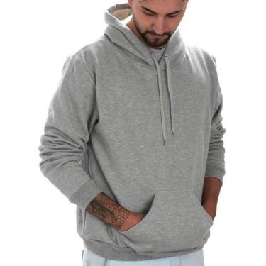 Imagem de Casaco Moletom Confortável e Leve para Treinos e Frio - VRSTORE, Cinza