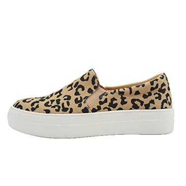 Imagem de Soda Tênis moderno Hike ~ Slip On com camada dupla de espuma acolchoada, Bobcat caramelo, 6.5 US