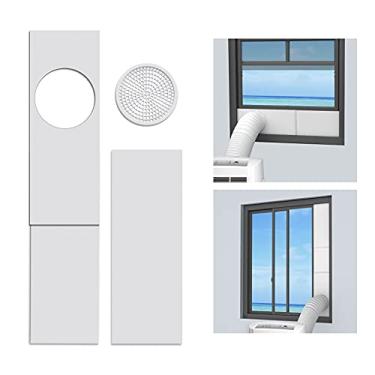 Imagem de LBG Products Kit de placas de vedação de janela de ar condicionado portátil, unidade de janela CA vertical, kit de ventilação de janela CA de vedação ajustável para mangueira de escape, universal para