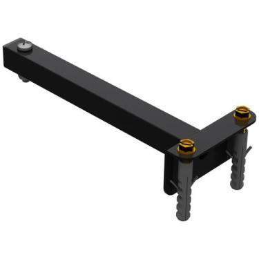 Imagem de Suporte Haste De Refletor Led Parede Fachada Banner Base L Curva 20 Cm