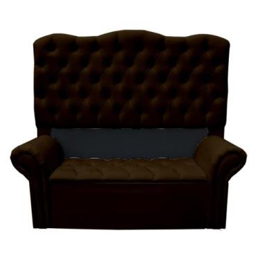 Imagem de Kit Cabeceira + Recamier Baú Agnes Para Cama Box Casal King 195 Cm - S