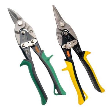 Imagem de Kit 2 Tesoura Aviação 25 cm Corta Chapa Bico Esquerdo Reto Direito Ser