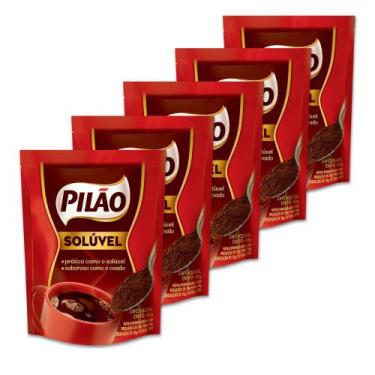 Imagem de Café Pilão Solúvel Tradicional Kit 5 Sachês 40g