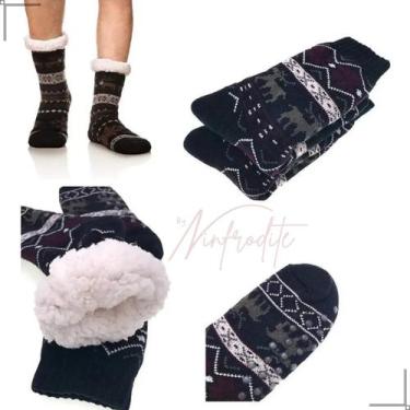 Imagem de Meias Quentinha Inverno Lã De Carneiro Térmica Masculino - Prime Linge