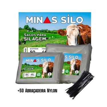 Imagem de Saco Para Silagem Pacote Com 100 Unidades + 100 Abraçadeiras - MInas S